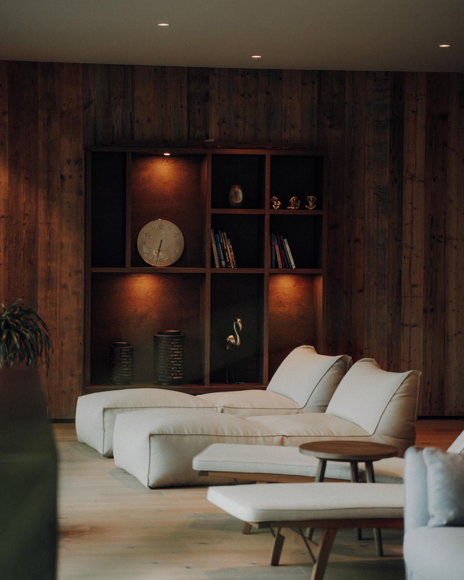 cozy hotel interior with warm lighting