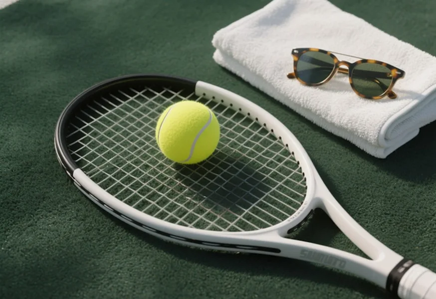 Image of a Tennis Bat and Ball