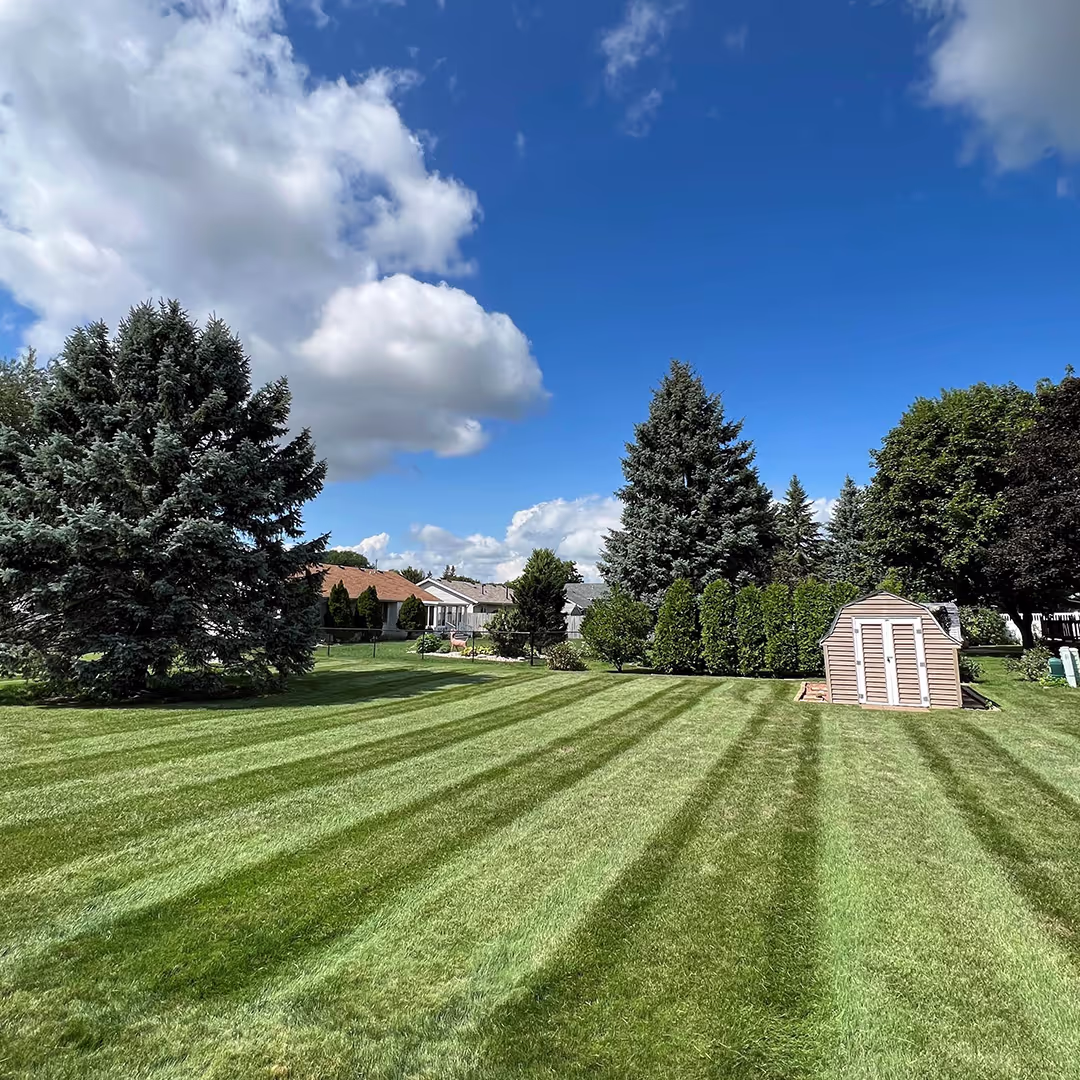 Weekly lawn mowing service in Janesville WI