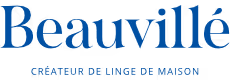 Beauville logo with tagline 'Créateur de linge de maison' in blue text.