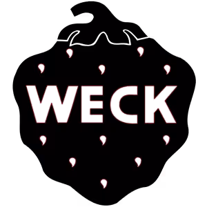 WECK brand logo with stylized text and seed-shaped dots.