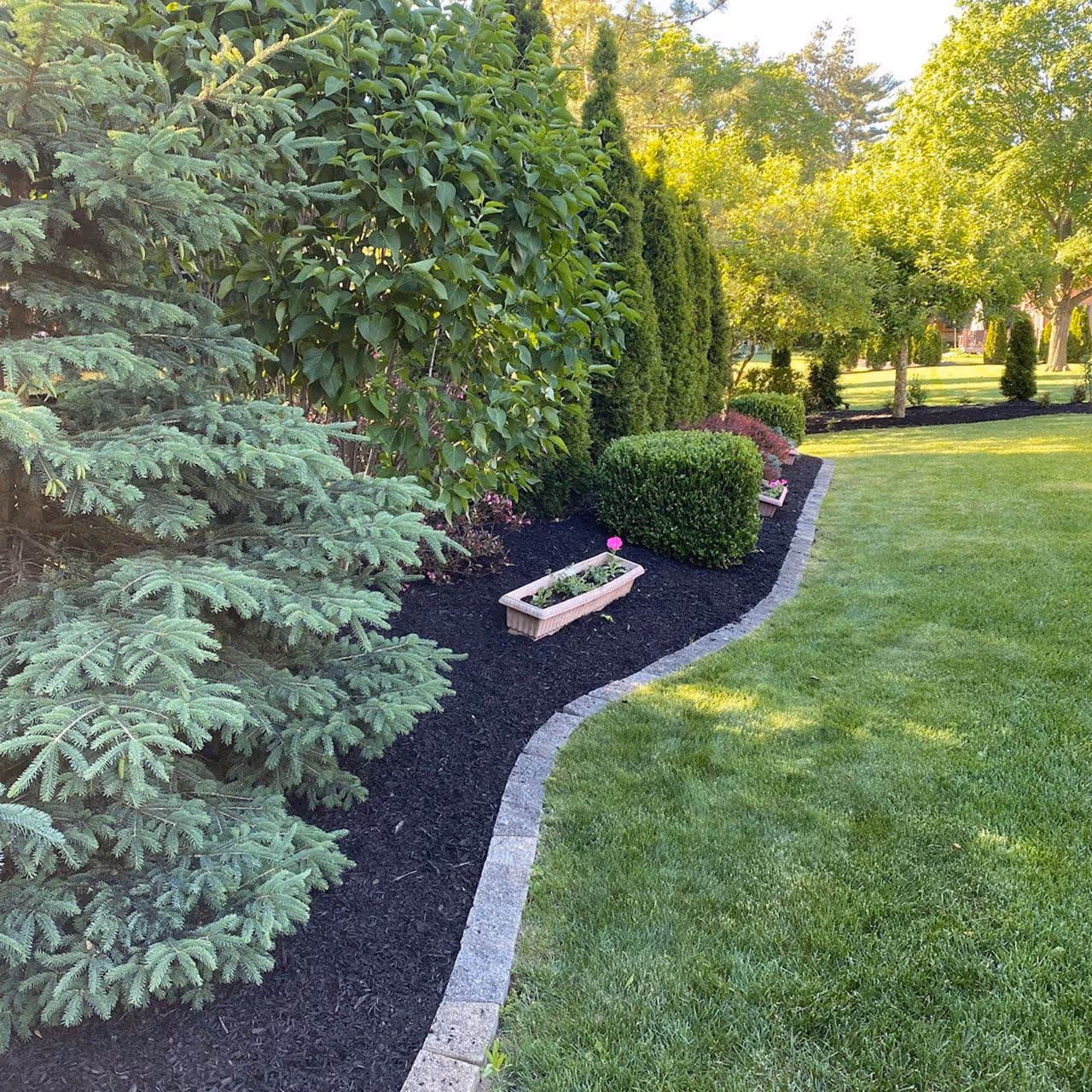 landscape maintenance crew working on residential property near me