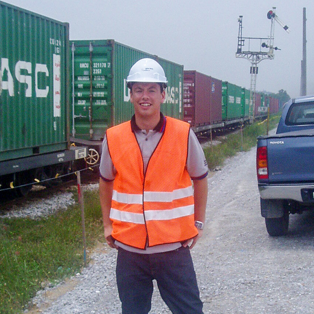 William Doyle, CEO at Gather Insights, earlier in his construction career