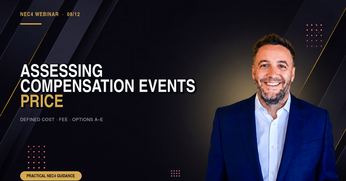 NEC4: Assessing compensation events part 2 - Price