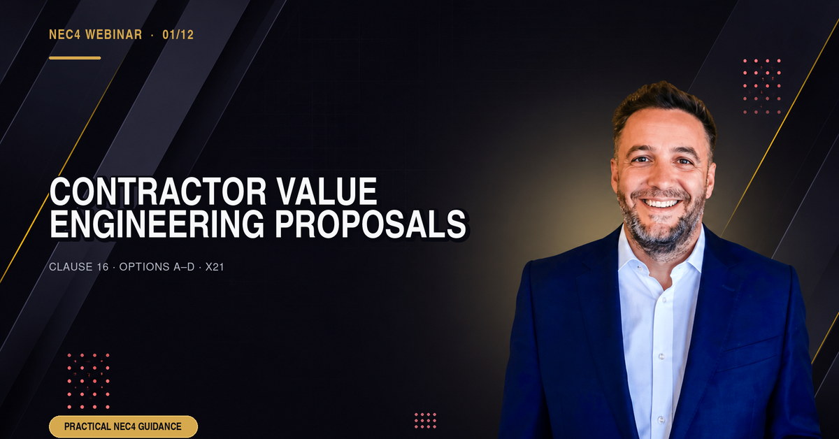 NEC4: Contractor's Value Engineering Proposals