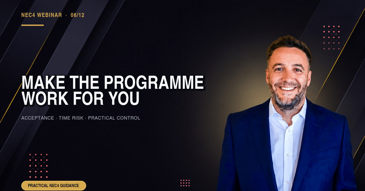 NEC4: Programme - Getting it working for you