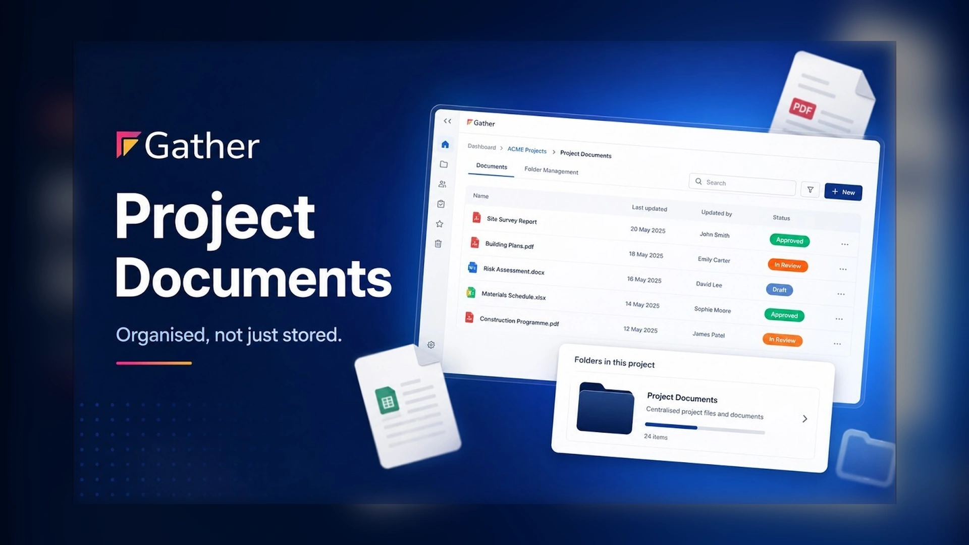 Project Documents in Gather: Organise Files with Folders