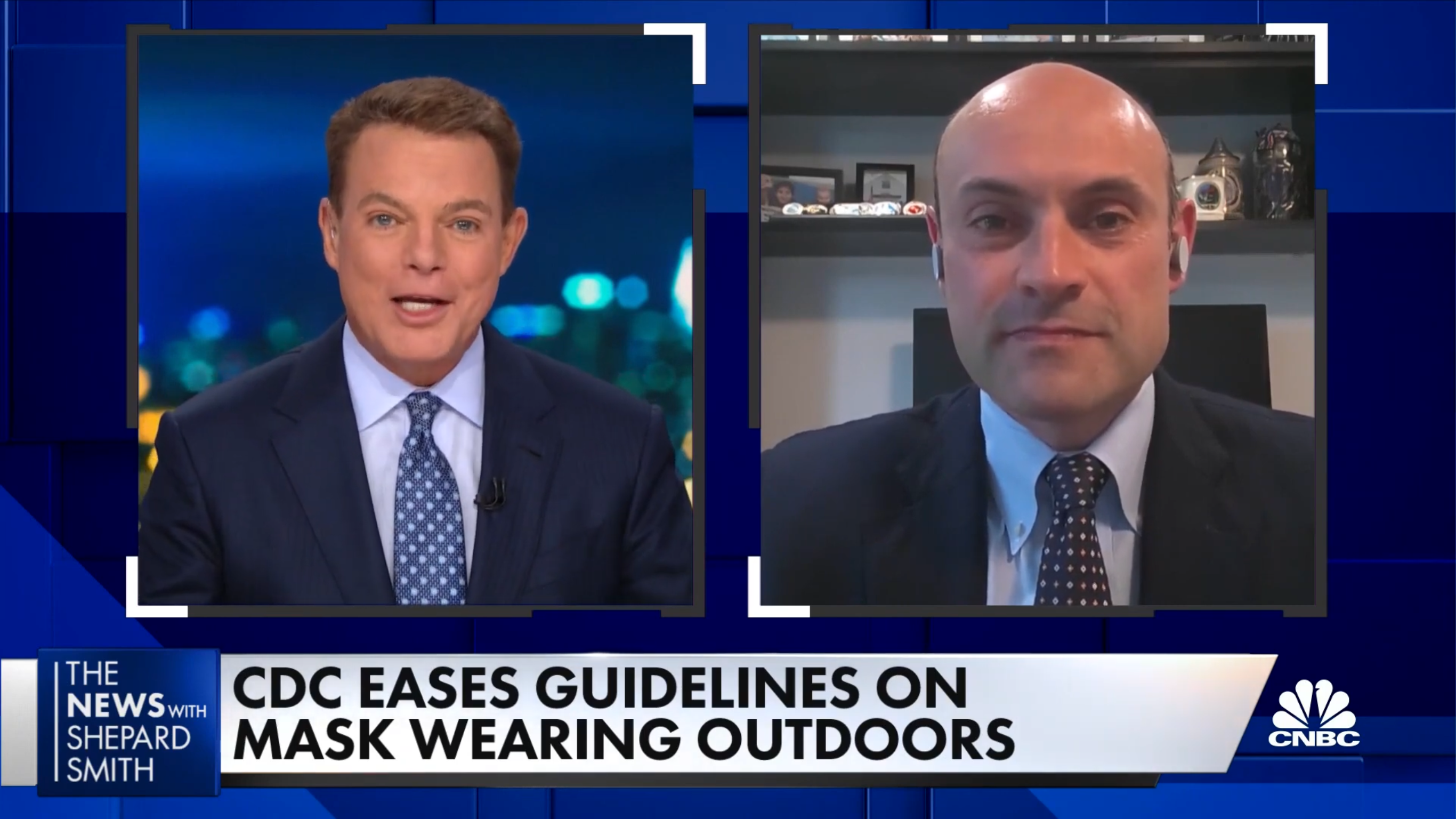 Television still of a client's appearance on CNBC