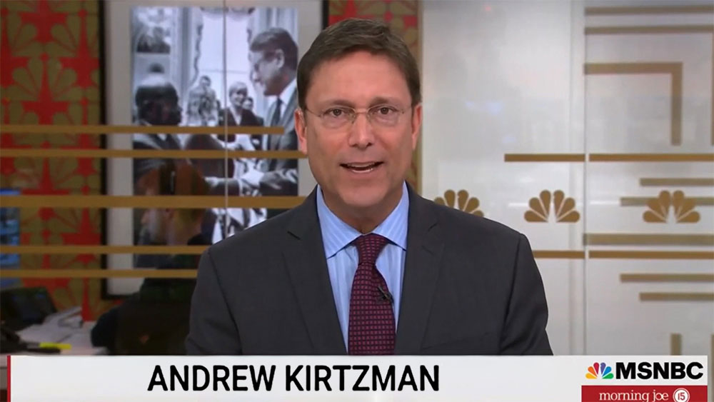 Television still of an appearance by Andrew Kirtzman on MSNBC