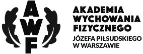Logo Akademii Wychowania Fizycznego Józefa Piłsudskiego w Warszawie – symbol profesjonalnego wykształcenia i merytorycznego przygotowania kadry trenerskiej Swim Pro.