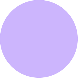 Solid pastel purple circle on a white background
