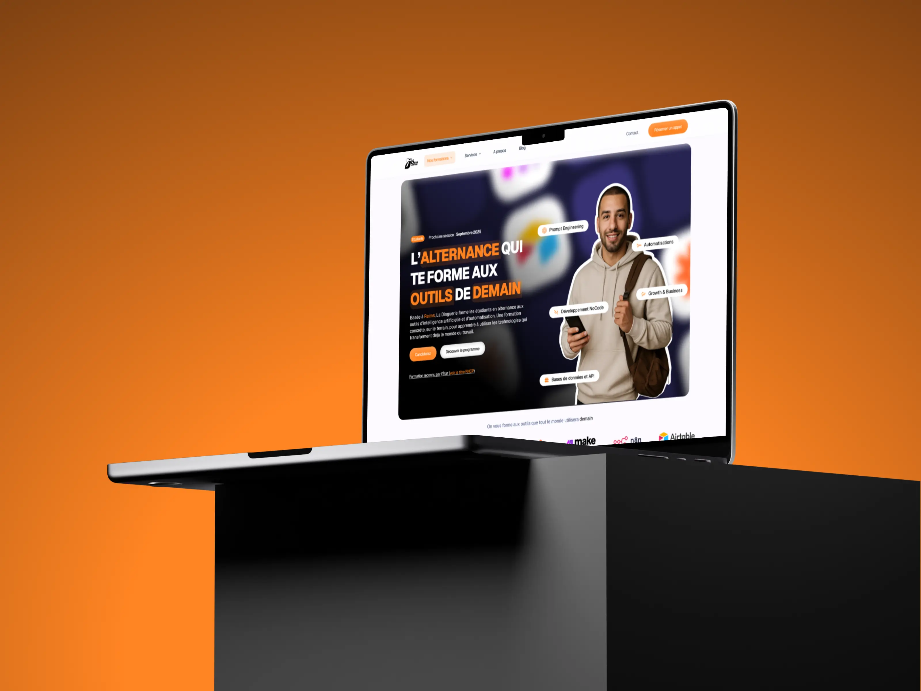 Mockup site web de la dinguerie