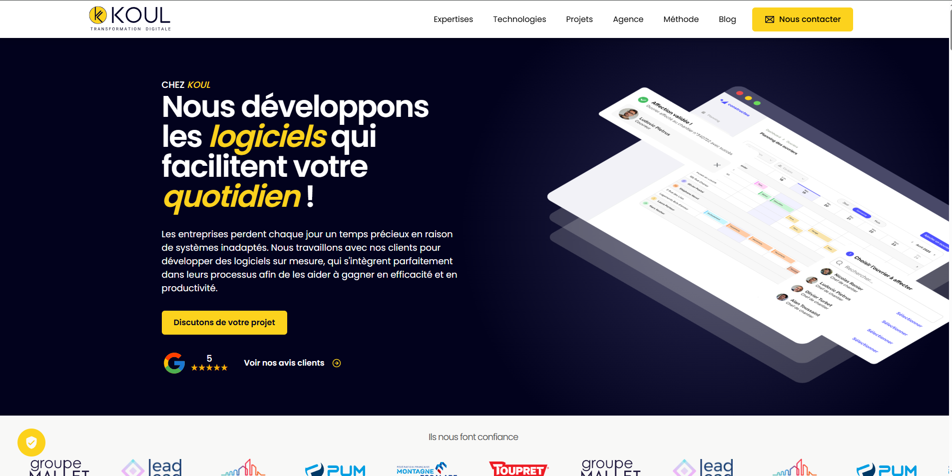 Hero section site koul