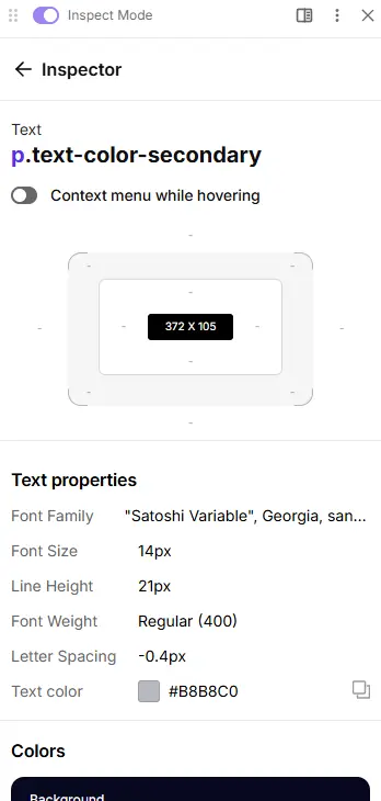 Interface d'analyse de CSS Peaper