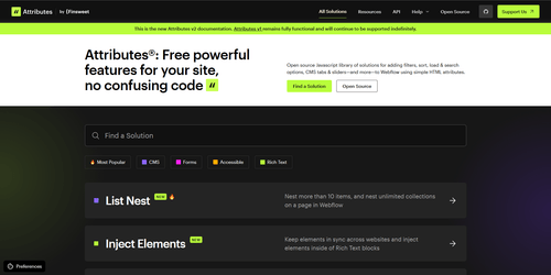 Site internet de finsweet attributes