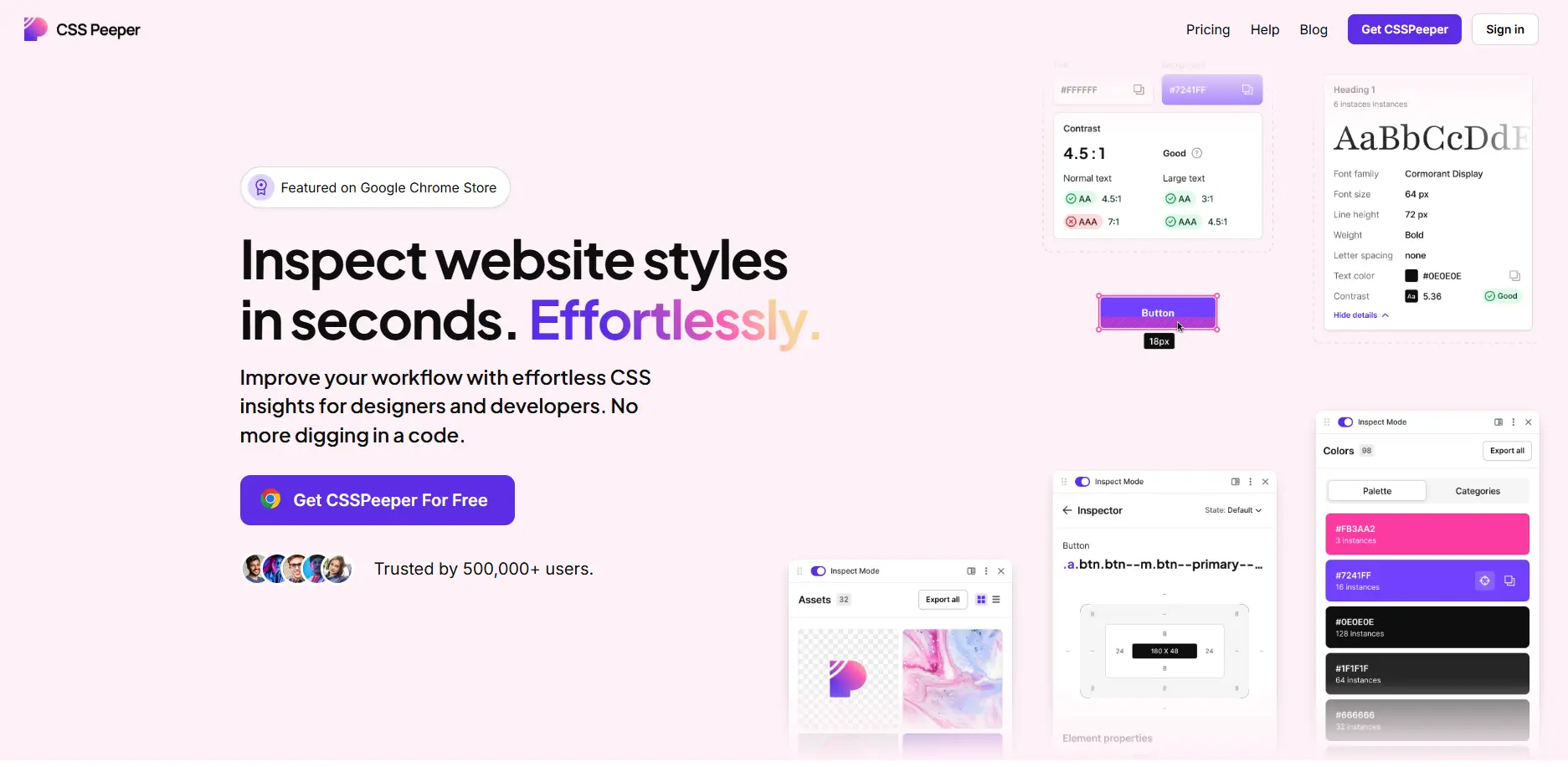 Site vitrine de CSS Peaper