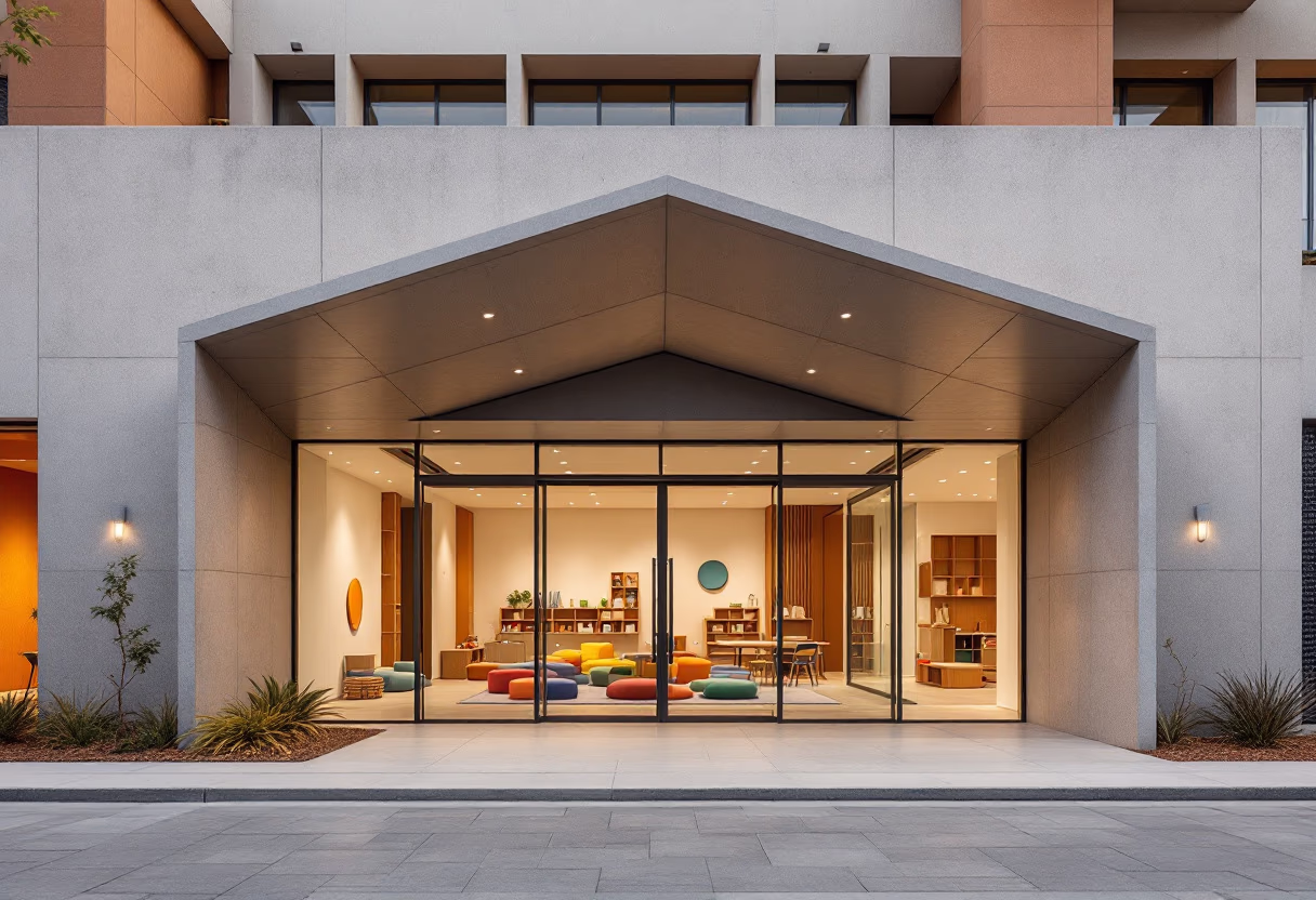 image of school exterior (for a preschool & daycare)