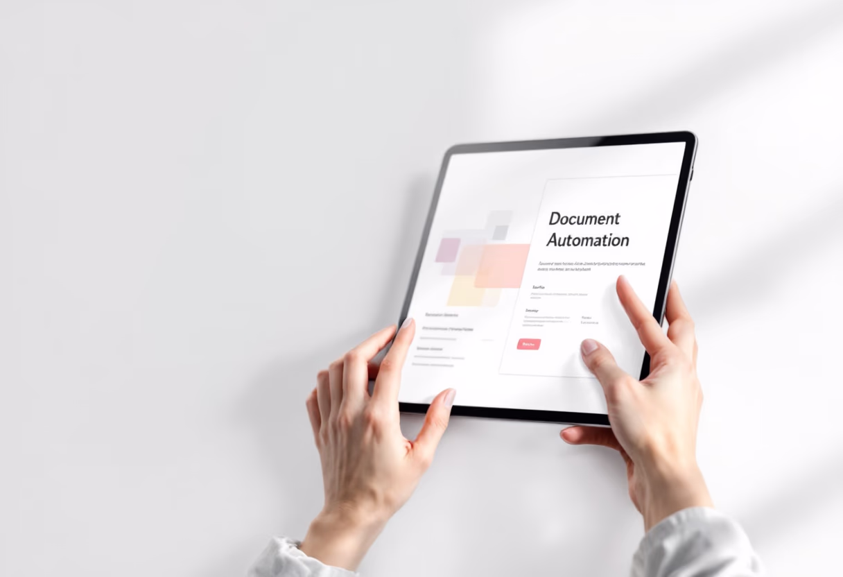 image of seamless document automation (for a legal tech)