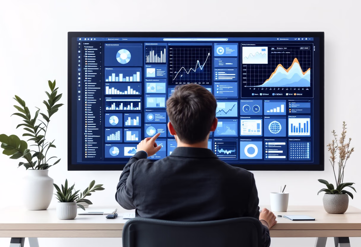 image of an individual using productivity software