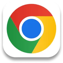 Google Chrome browser icon with a blue circle at the center surrounded by red, green, and yellow segments.