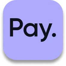 App icon with the word 'Pay' in bold black text on a rounded purple square background.