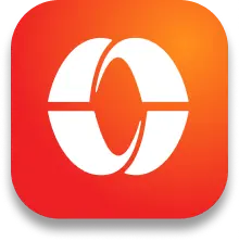 Paylocity app icon with white stylized 'P' on an orange gradient background.