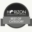 Horizon Interactive Awards badge with the text 'Best of Category'.