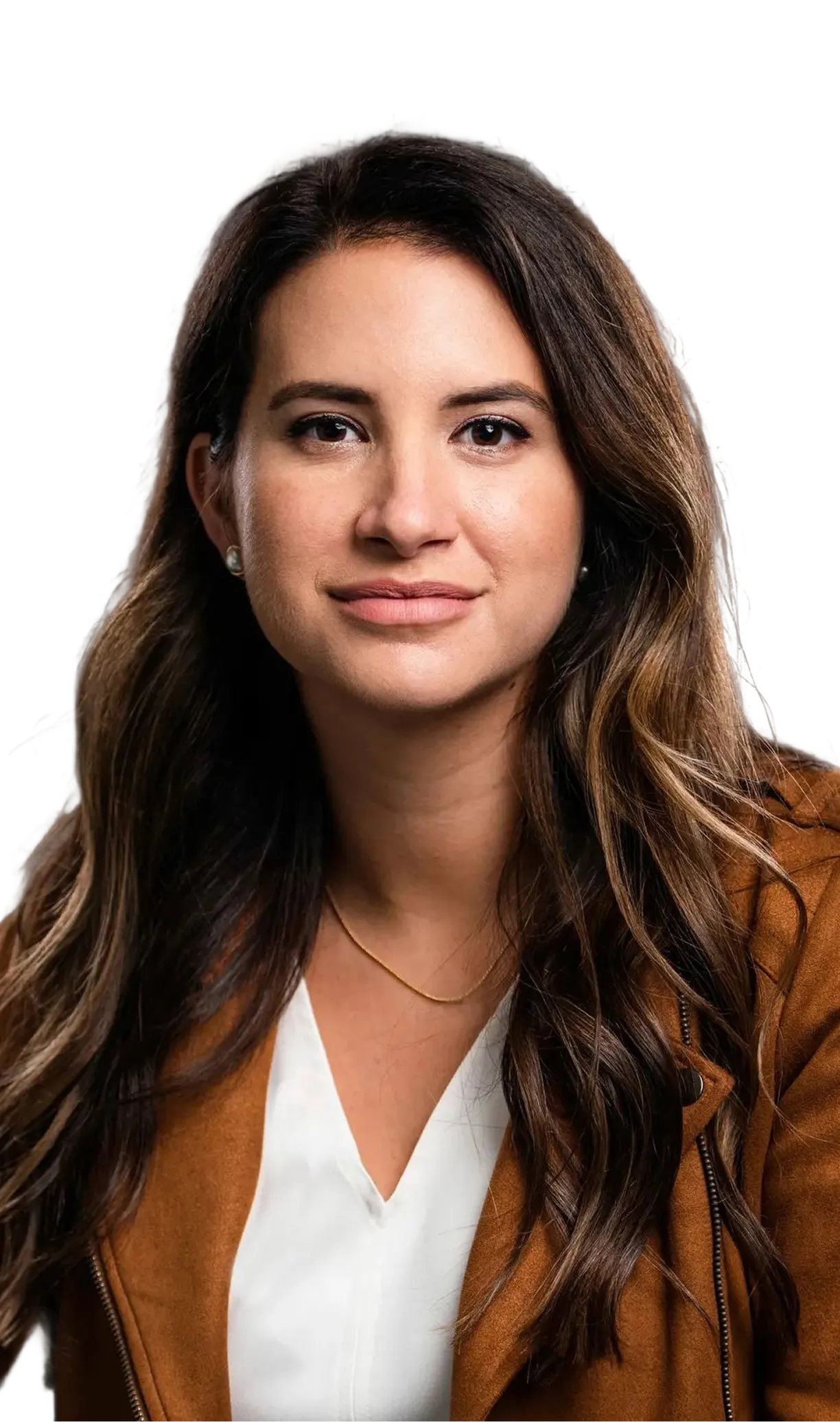 Smiling man with glasses wearing a dark button-up shirt against a transparent background.