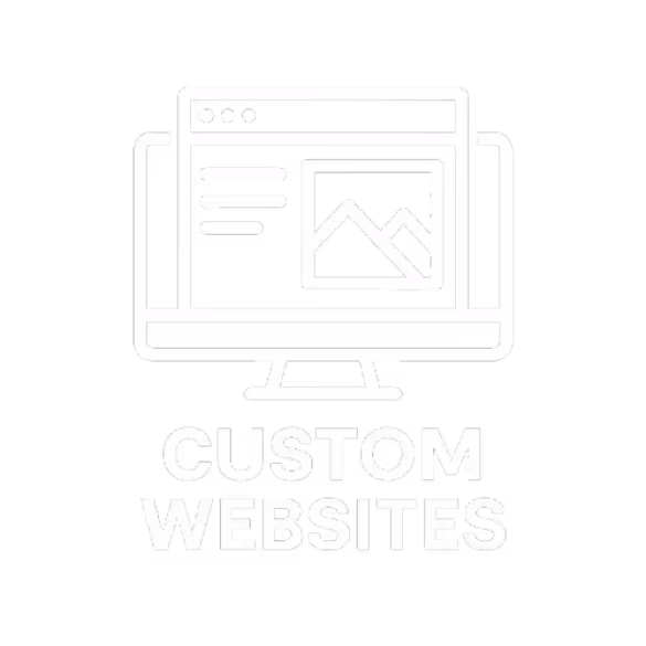 Icon of a computer monitor displaying a web design