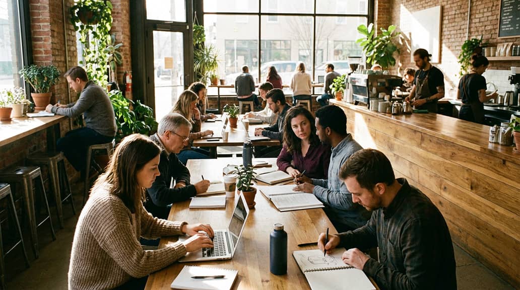 Busy cafe