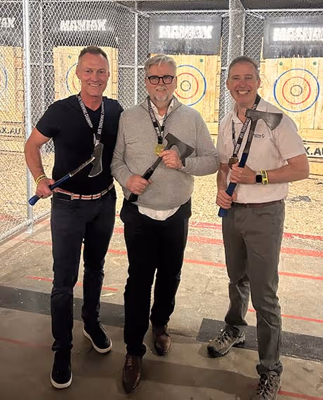 axe throwing Christmas breakup