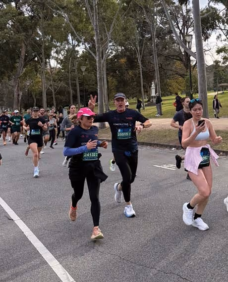 team fun run in action