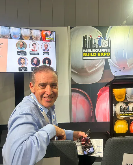 team member at build expo