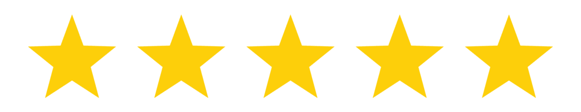 5 yellow stars