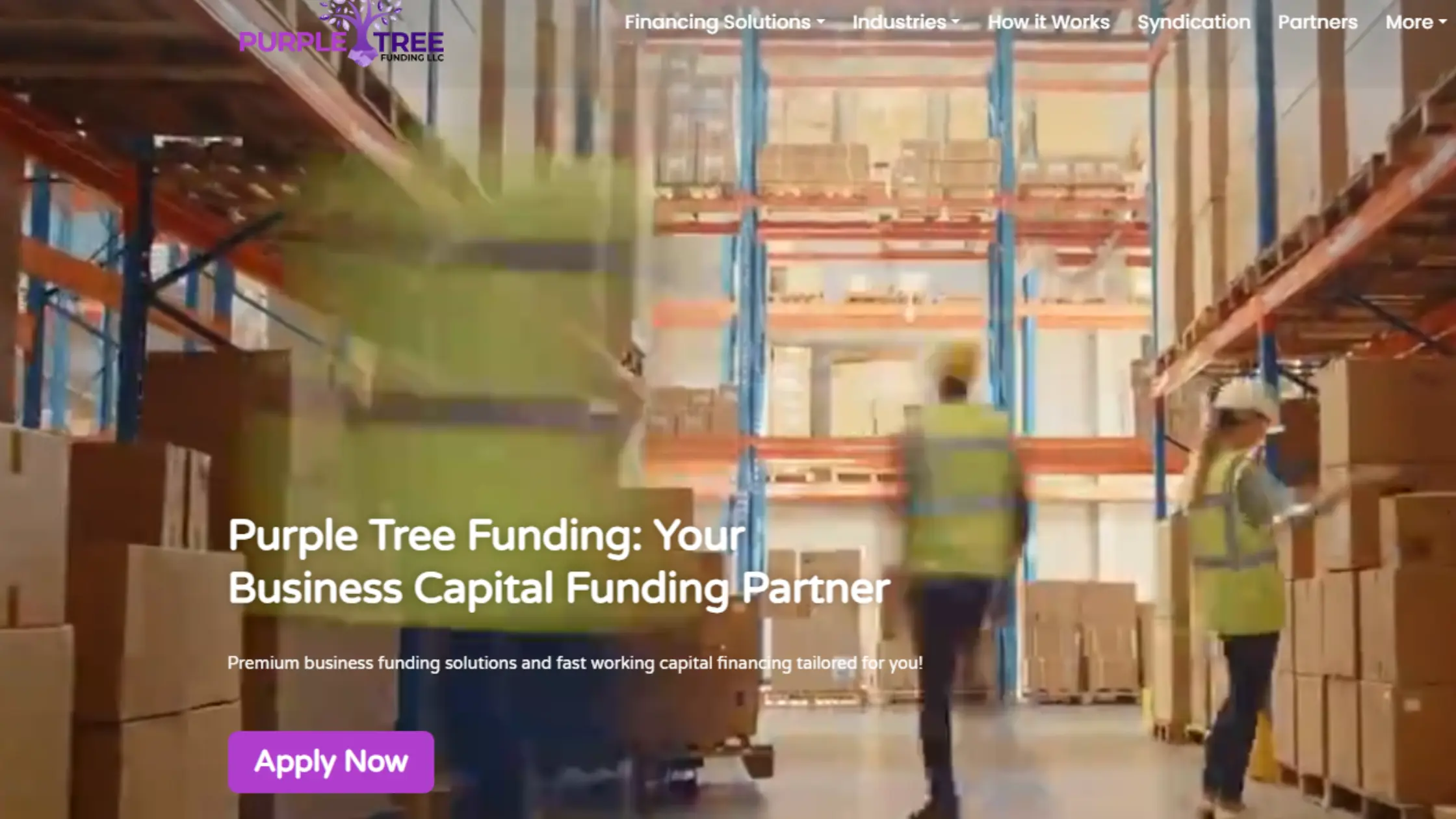 loan application with purple tree funding.