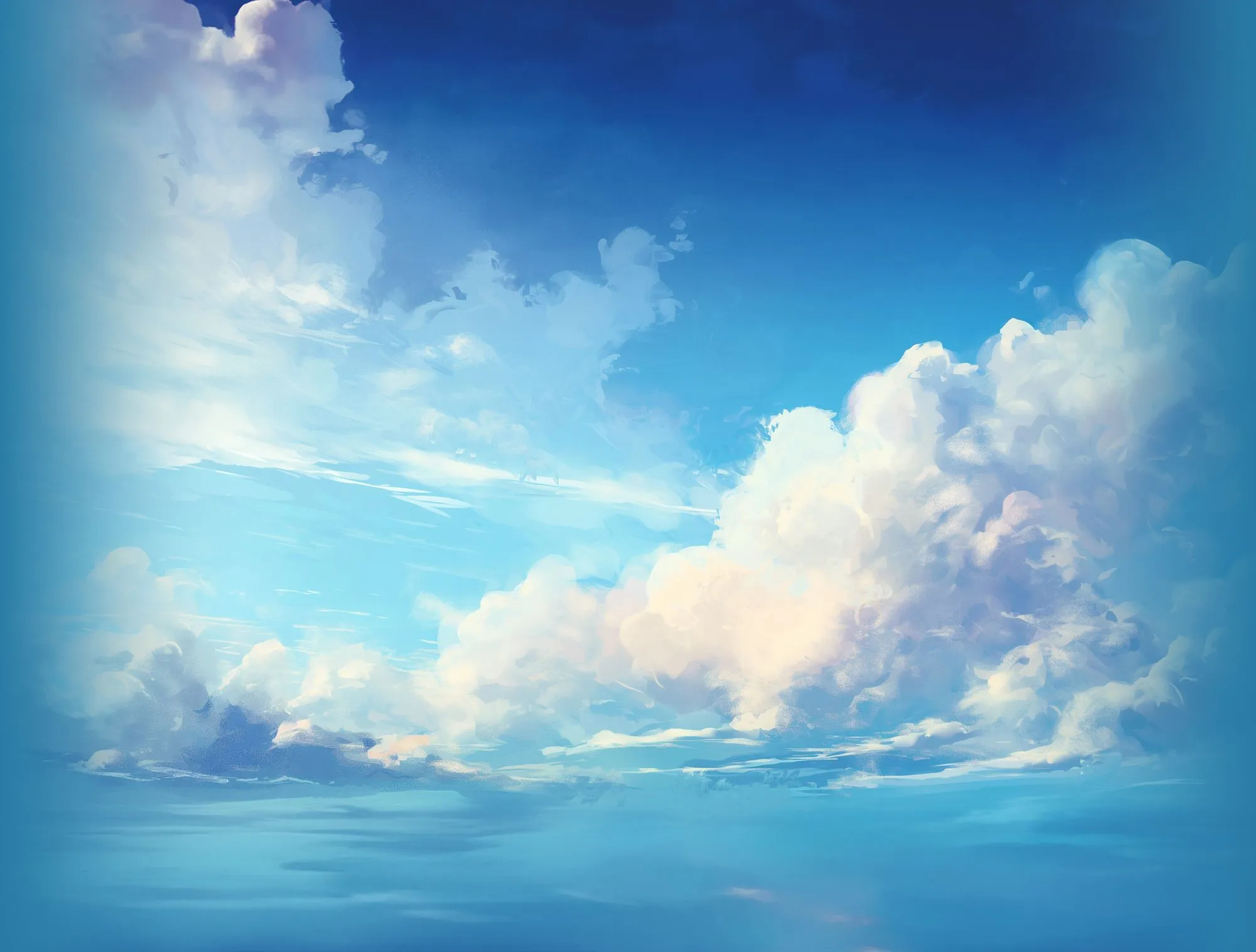 Cloudy blue sky