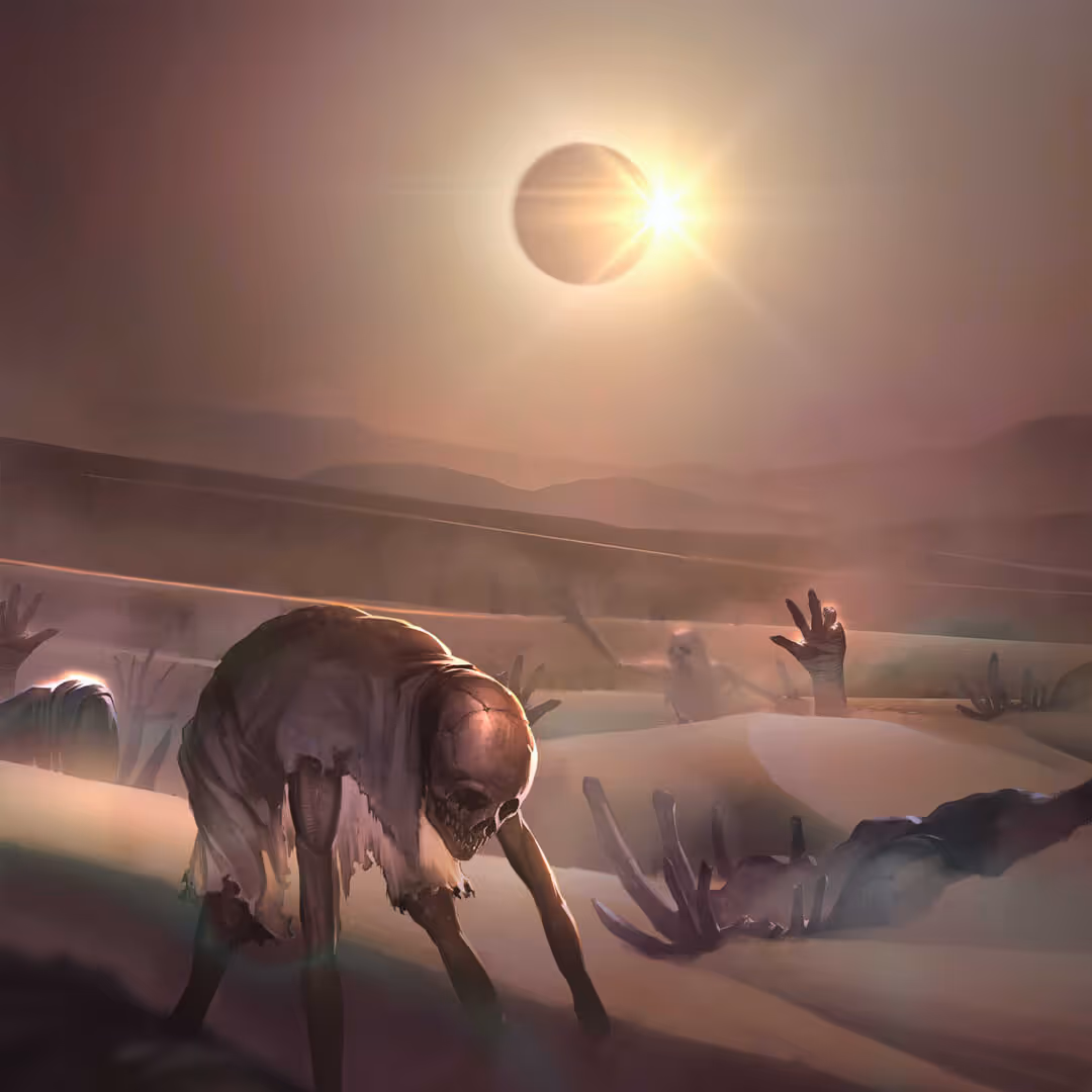 skeletons rise from the earth