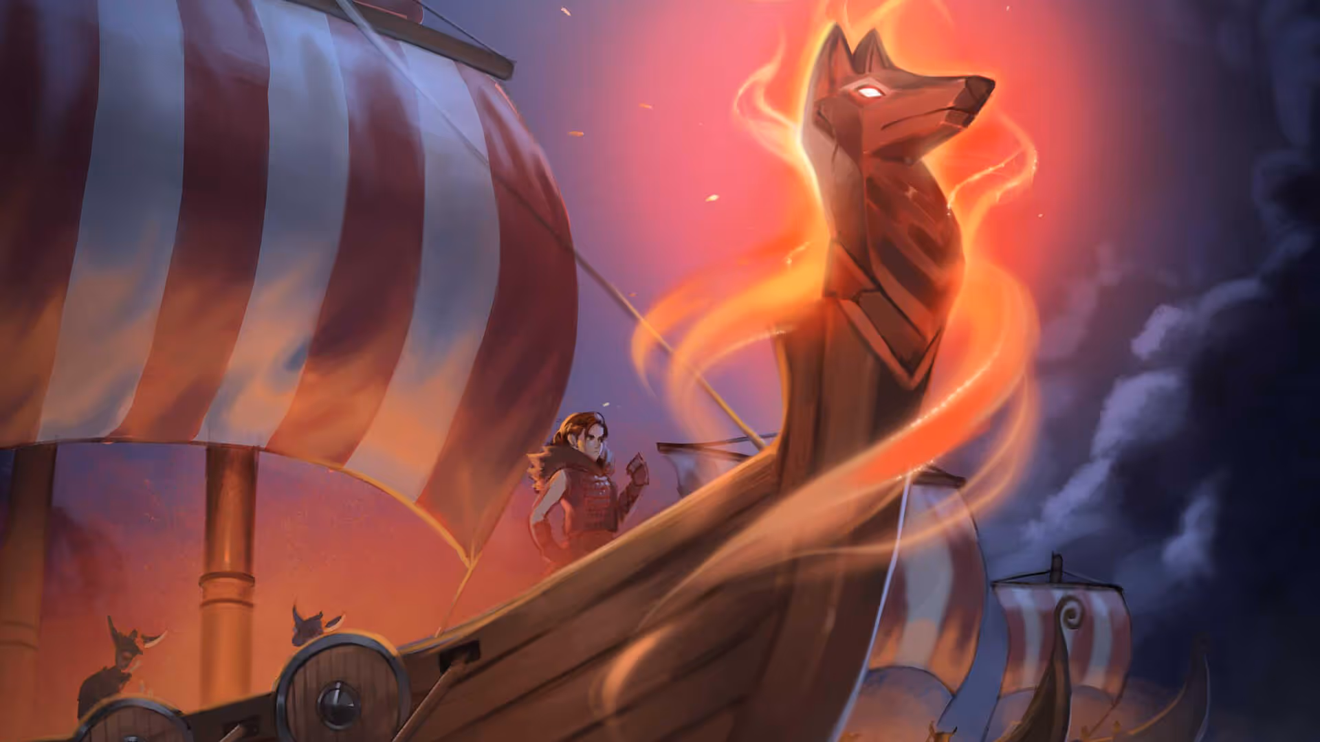 A boat with a fox head