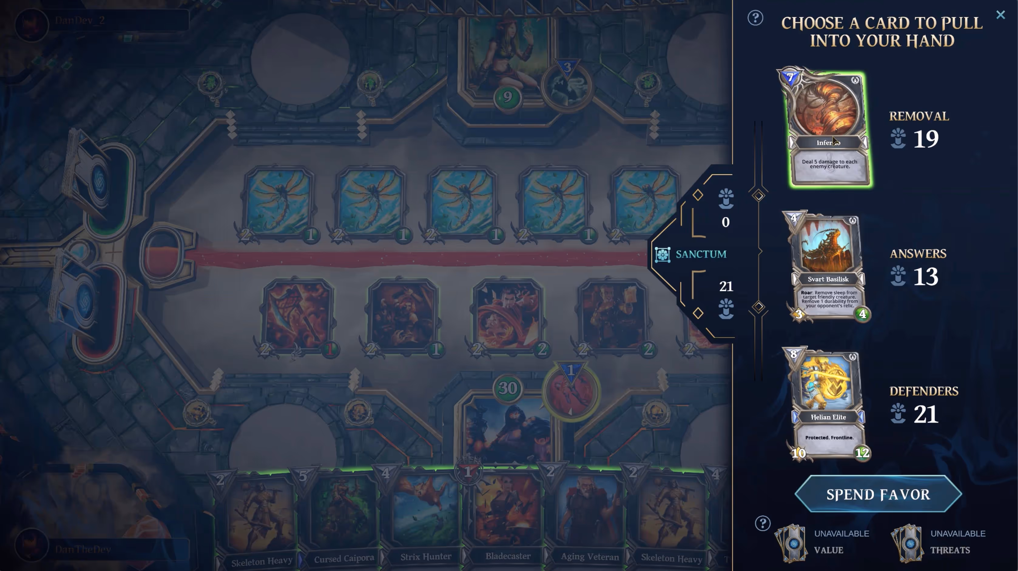 Game Update 0.21 - Sanctum & Favor