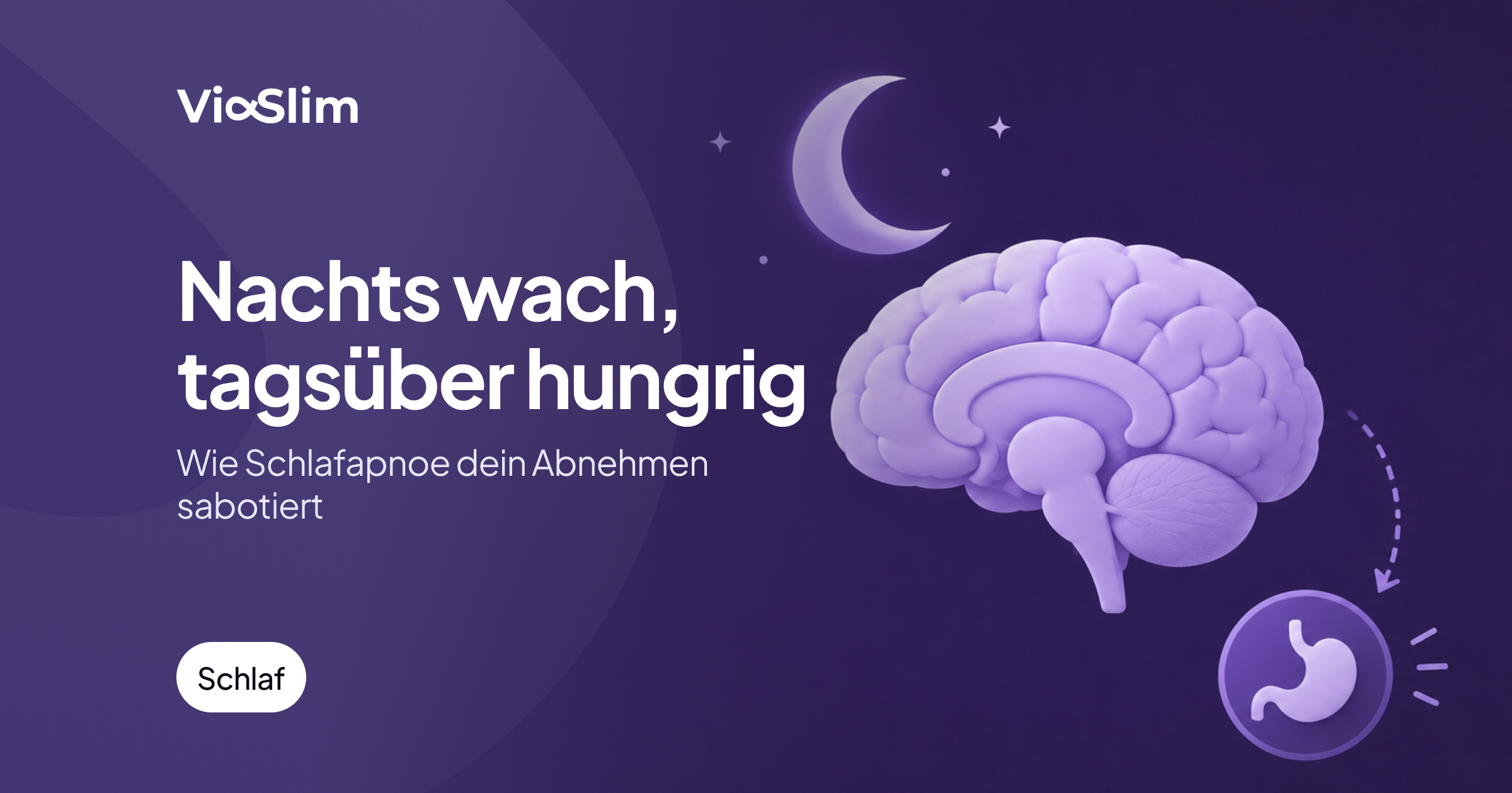 Nachts wach, tagsüber hungrig: Wie Schlafapnoe dein Abnehmen sabotiert — Beitragsbild von ViaSlim
