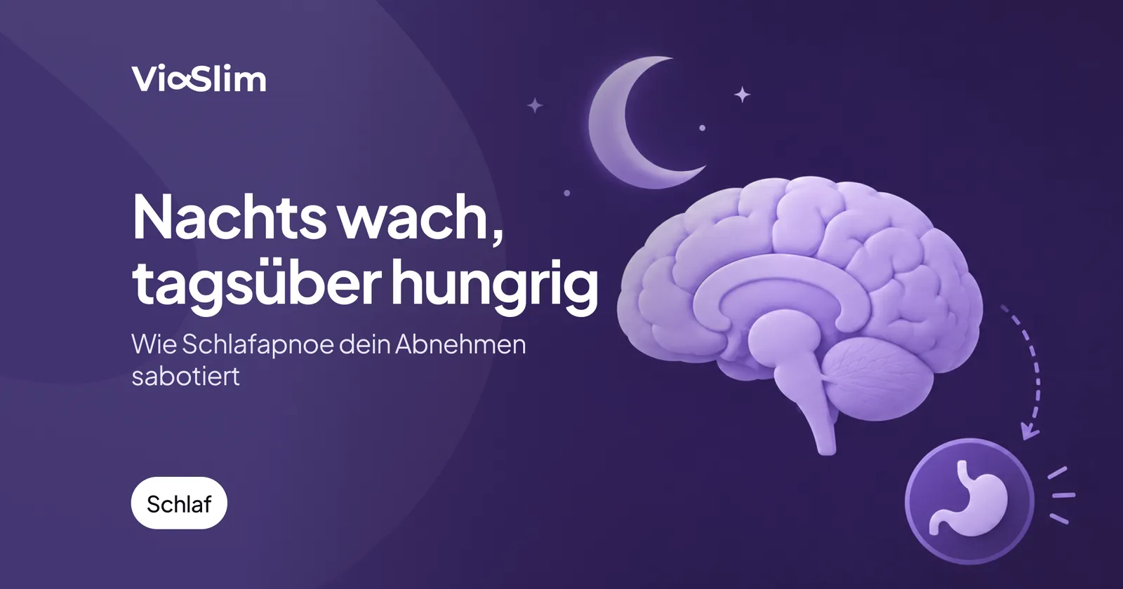 Nachts wach, tagsüber hungrig: Wie Schlafapnoe dein Abnehmen sabotiert — Beitragsbild von ViaSlim