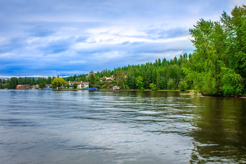 Scenic view of Flathead Lake in Montana