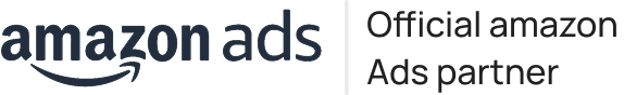 Amazon Ads official partner badge with Amazon Ads logo and text.