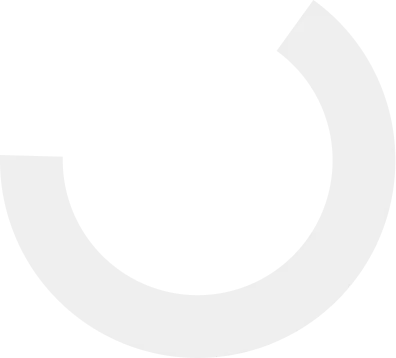 Circular loading or progress indicator with a white segment on upper right side and remaining circle in light gray on black background.