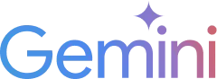 Gemini logo with a sparkle symbol above the letters.