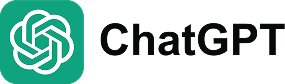 OpenAI ChatGPT logo with a stylized knot icon and the text 'ChatGPT'.