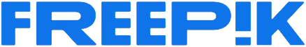 Freepik company logo in blue capital letters.