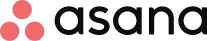 Asana company logo with three coral-colored dots to the left of the word 'asana' in black lowercase letters.
