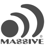 Massive logo featuring two curved signal waves above the word 'MASSIVE'.