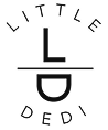 Logo with large letter L above a line and large letter D below, with the words LITTLE curved above and DEDIC curved below.